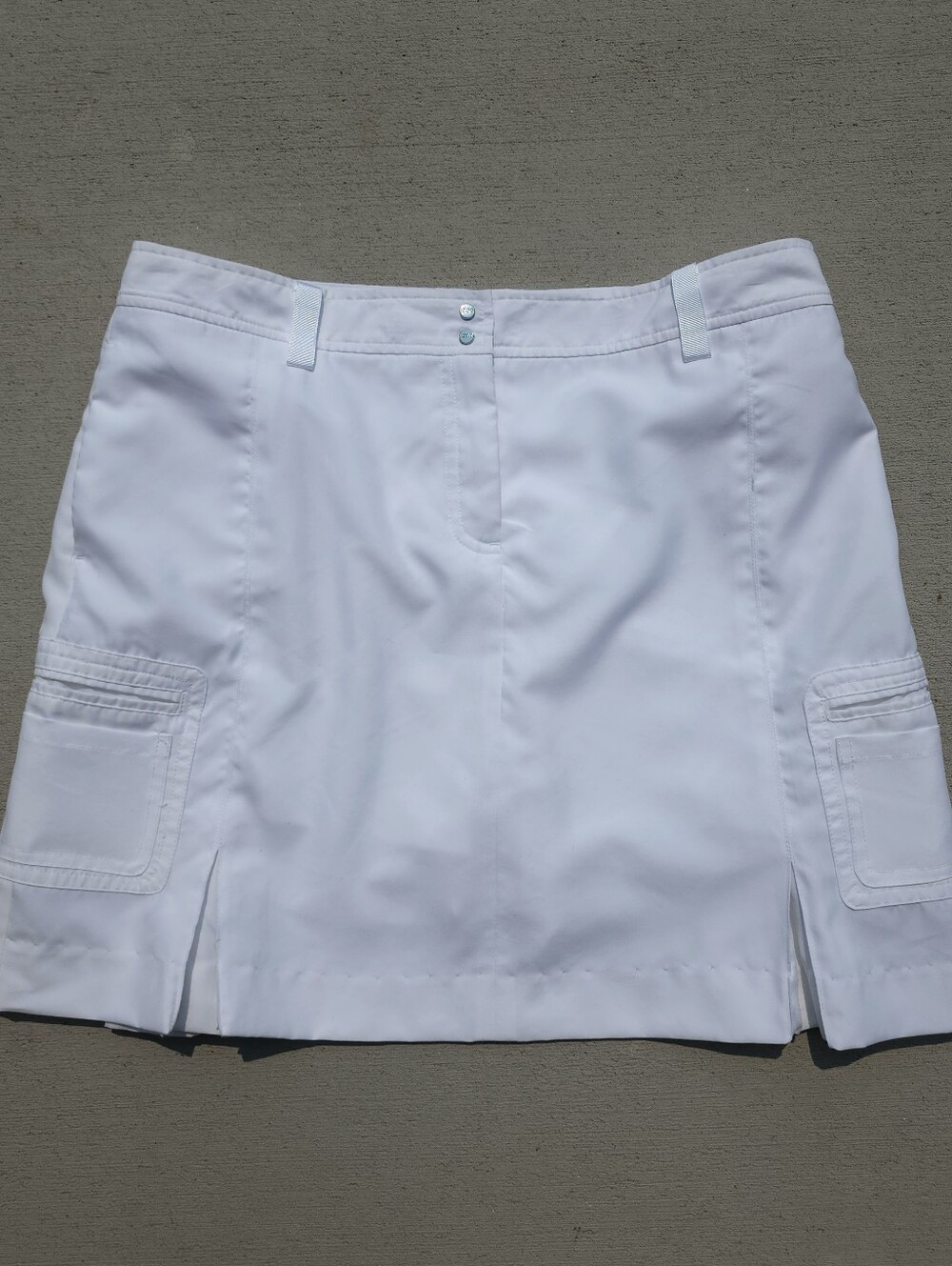 IZOD XFG Bright White Golf Tennis Athletic Sports Skort Cargo Pockets Womens 8 - Picture 9 of 10
